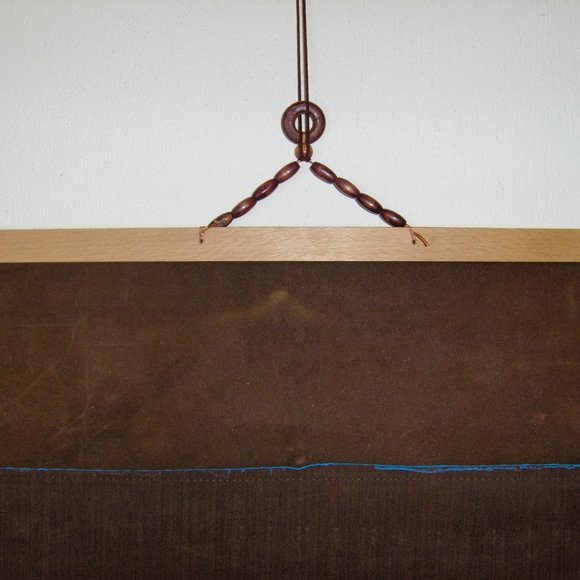 Colorful Acrylic Scroll Painting On Canvas Of Woman In Beautiful Dress by Water - Picture 5 of 7